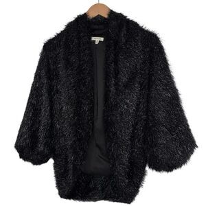 Max Studio Shimmer Shrug in Black | Size XS